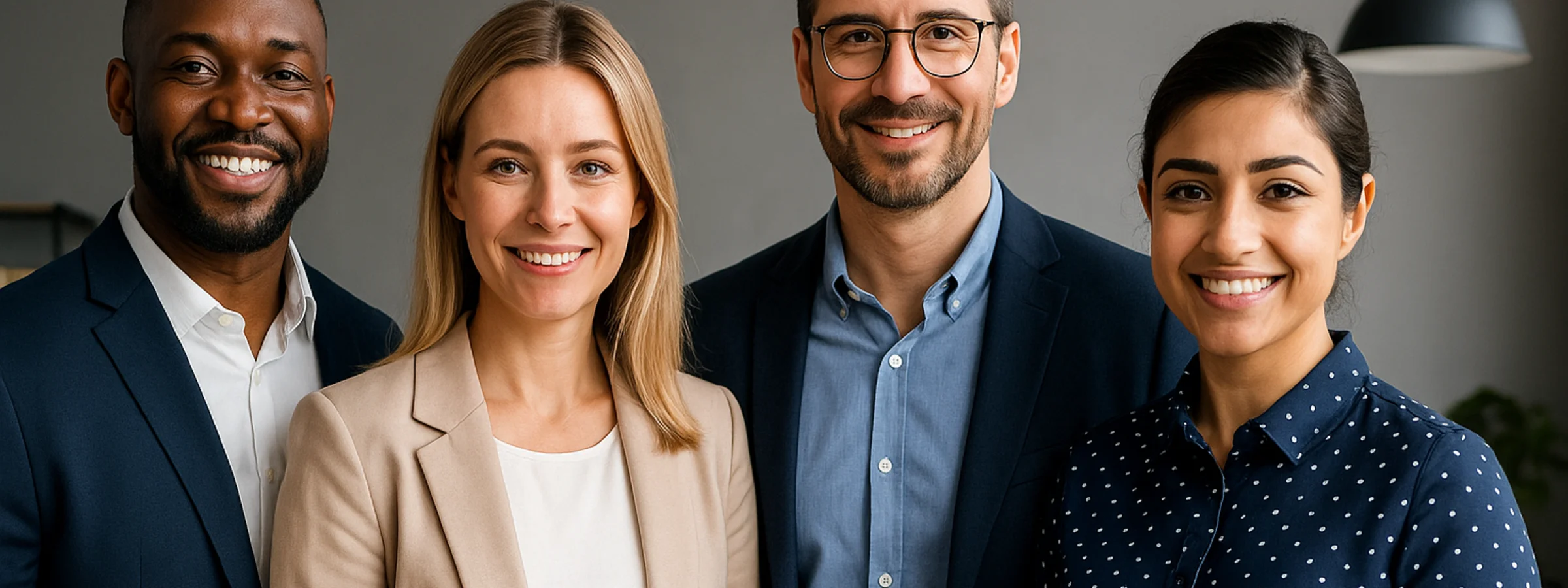 Friendly professional team portrait